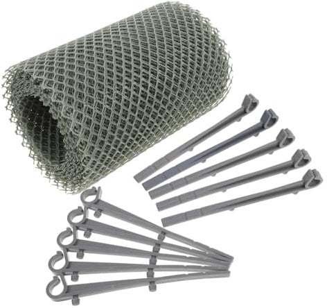 DOITOOL Gutter Leaf Filter Mesh Strainer for Roof Gutter Guards 6m Long Gray Gutter Protection Net