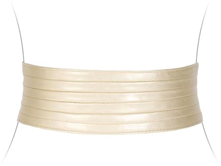 VONMELLI Breiter Gürtel Damen, Elastischer Taillengürtel Damen für Kleider Vintage Mode Dehnbarer Korsett-Gürtel für Halloween-Kostüme Passend für Taillenumfang 66-107cm Gold 29-33