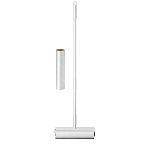 BYYLECL Fusselrolle für den Boden, Fusselrollen mit langem Griff, große Reinigung, Fusselrollen, reißbares Fusselreinigungswerkzeug für Tierhaare, Katzenhaare, Hundehaare, Staub, 24 cm große