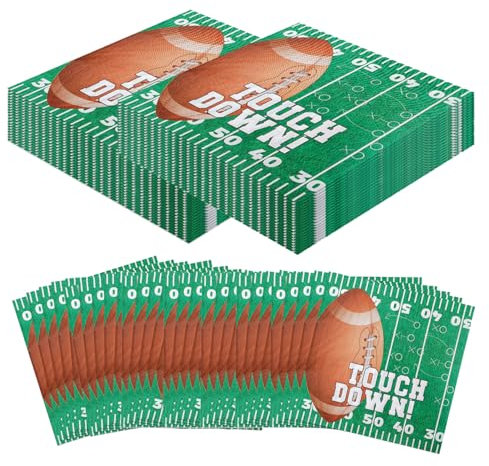 40 Stück American Football Servietten Qiundar Rugby Servietten Servietten für geburtstag American Football Party(33 x 33 cm)
