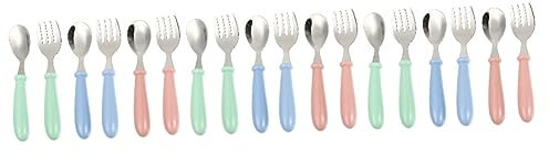 3 Ensembles Cuillère Et Fourchette Enfant Inox Bébé Argenterie Ustensiles Pour Enfants Couverts Bébé Vaisselle Bébé Cuillères À Soupe Pour Bébé Fourchettes Cuillères 6 Pièces * 3 CIMAXIC