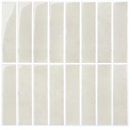 Commomy Piastrelle Adesive Cucina Bagno, Vinile Beige Paraschizzi Cucina, Mattonelle Adesive Tiles Piastrelle da Parete per 3D, Autoadesive, Impermeabili (10 Pezzi, 30,5 x 30,5 cm)