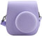 QICNMFA Camera Case Fit for Fujifilm Instax Mini 12 11 9 8 8+ Camera, PU Leather Protective Case with Pockets and Adjustable Shoulder Strap (Lilac Purple)