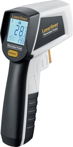 Laserliner ThermoSpot Pocket Digital Infraröd termometer | Ansiktslaser, -40 °C till 400 °C, Min/Max display, temperaturmätning för material