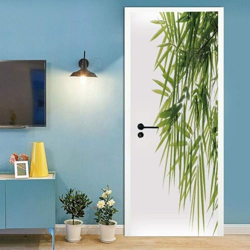Selbstklebend Türbekleben Bambus Türtapete 80x200 cm, TürPoster Bambus Türbilder 3D Türaufkleber Dekoration Poster Tapete Türfolie, PVC Fototapete Wandtattoo Tür Tapeten m5589