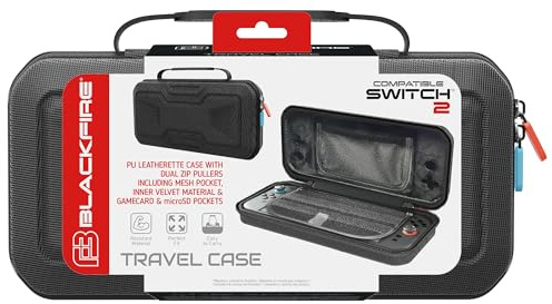 Ardistel Premium Tragetasche für Nintendo Switch™ 2 - Innenhülle aus Samt, Platz für Spiele und Zubehör - Außen, Kunstleder mit Doppelreißverschluss - Stil und Schutz!