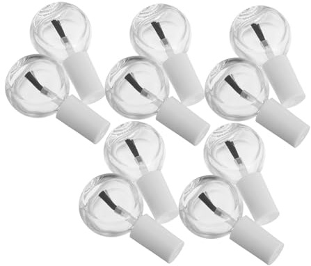 BESTYASH 10stücke Transparente Glasflaschen Mit Pinsel Für Leere Nagellack-refills Reisebehälter Diy-nagelkunst Umfüll-pots Leere Lackfläschchen Starter Proben