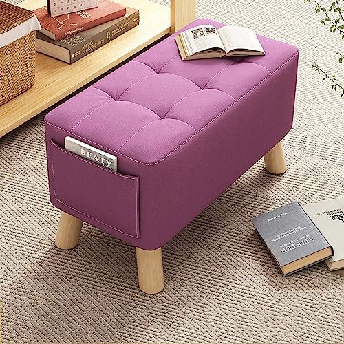LCEDHZOC Kleine Bank, Sitzhocker für das Wohnzimmer, Tür-Umkleide-Schuhhocker, Sofahocker, niedriger Fußhocker, gepolstert, rechteckige Bank, Tisch, Beistellhocker für Schlafzimmer, Wohnzimmer, Beins