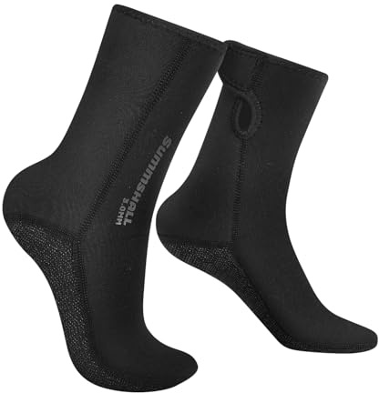 Summshall Neoprensocken, Damen Herren 3MM Neopren Snocken für Wassersport Schwimmen Kajakfahren Neoprene Socks Tauchsocken