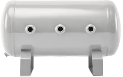 Réservoir de compresseur d'air en acier robuste avec manomètre et vanne de vidange pour un refroidissement et un filtrage de l'air efficaces