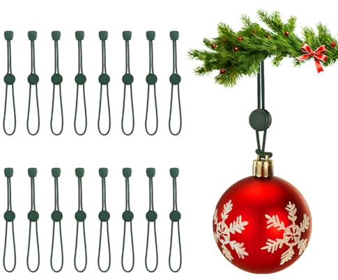 rutschfeste Haken für Weihnachtsbaumschmuck - Weihnachtskugeln Aufhänger zum Aufhängen Kleiner und großer Schwerer Ornamente - Christbaumkugel-Aufhänger Haken für deko anhänger Weihnachten (48, Grün)
