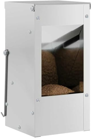 vidaXL Kaninchenfütterer Silber 12,5 x 12,5 x 25 cm 1,5 kg