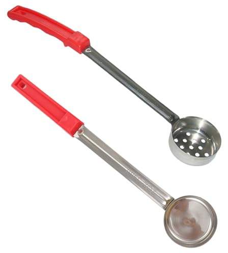 HEALEEP Louche Doseuse pour Sauce Pizza 2 Pièces 57 Ml Polypropylène et Acier Inoxydable, Louche à Portionnement Précise Cuisine, Ustensile Plat pour Étaler Sauce, Maison et Restaurant