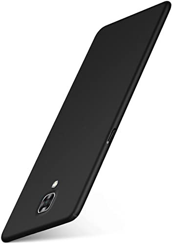 moex Alpha Case für LG X Screen Hülle minimalistisch Stoßfest und Leicht, Dünnste Handyhülle, Super Slim Schutzhülle Ultra Air Hardcase aus Kunststoff - Matt Schwarz