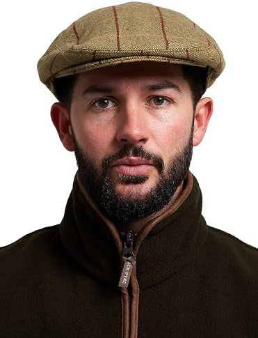 JACK PYKE Wool Blend Flat Cap Patch