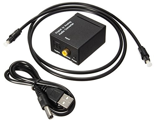 TuToy Digital Optical Coax Koaxial Toslink Zu Analog Audio Converter Adapter RCA L/R