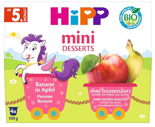 Hipp Bio Früchte im Becher Banane in Apfel, 4 x 100 g