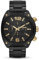 Diesel Orologio Overflow da uomo, movimento cronografo, cassa in acciaio inossidabile nero da 49 mm con bracciale in acciaio inossidabile, DZ4504