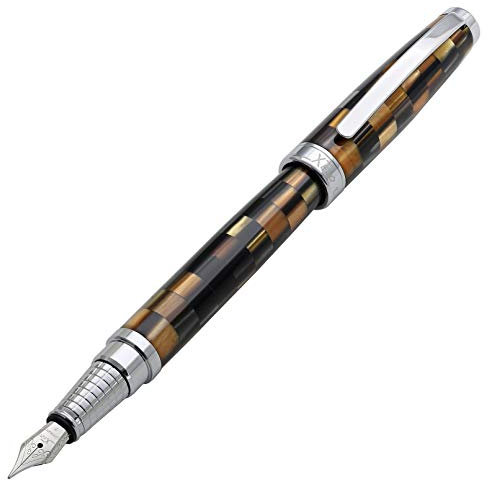 Xezo Urbanite Brown Füllfederhalter im Retro-Stil, fein (Urbanite Brown F)