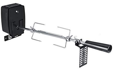 Bewinner Girarrosto Elettrico, Spiedo per Girarrosto in Acciaio Inox, Kit Barbecue Rotante Universale Forno da Picnic Verticale Girevole, Torrefattori per Barbecue, per Campeggio