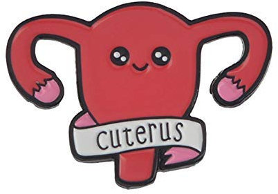 Ogquaton Cartoon Frauen Womb Pin Brosche Form der Gebärmutter Brosche Schmuck feministische Geschenk für Frauen Ärzte Krankenschwester langlebig und nützlich