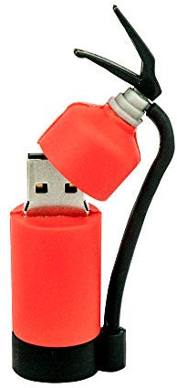 CLE CARDAN LIGHT EUROPE USB Speicher Stick 4GB Mini Feuerlöscher rot Datenspeicher Gadget