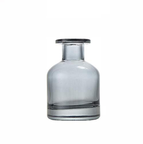 150ml Empty Refillable Glass Diffuser Bottles - Aromatherapy Container Fragrance Accessories Use for DIY Replacement Reed Diffuser Sticks Sets Essential Oils Crafts Decor (Gray)