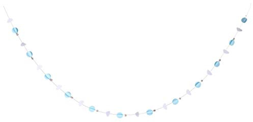 Inzopo Wimpelkette aus Papier, rund, Wolken-Banner, Girlande, Hochzeit, Babyparty, Heimdekoration, blau, 2,9 m