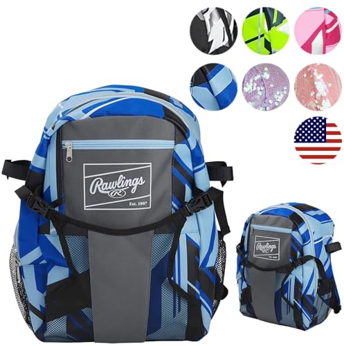 Rawlings | Remix | T-Ball & Youth | Baseball & Softball | Rucksacktasche Serie | Blau