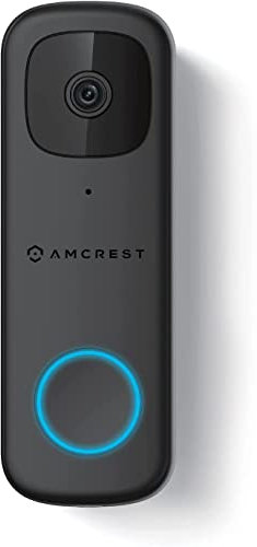 Amcrest 4MP Video Doorbell Camera Pro, Outdoor Smart Home 2.4GHz and 5GHz Wireless WiFi, Micro SD Card, AI Human Detection, IP65 Weatherproof, 2-Way Audio, 164º Wide-Angle Wi-Fi AD410