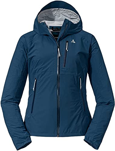 Schöffel Damen 2.5L Jacket Tegelberg L, wasserdichte, winddichte Outdoorjacke, atmungsaktive Übergangsjacke mit geruchshemmender Innenseite, dress blues, 40