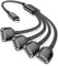 RUXELY Cavo Y Splitter USB C 1M,Adattatore Prolunga 1 Tipo C Maschio a 4 Type A Femmina,Sdoppiatore OTG Hub Multipresa Porta Thunderbolt 3 per MacBook Pro,iPad 10,Air 5,Samsung Galaxy S23 S22 S21 S20