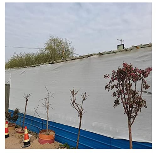 Liang 90% Blocage des UV, Patio Pelouse Engrener Toile D'ombrage avec Boutonnière, Respirant Filet D'ombrage Isolation Thermique Parasol pour Fleurs Végétaux (Color : White, Size : 6mx6m)