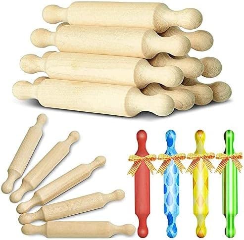 Mini rouleaux rouleau à pâtisserie 6 longs rouleaux de cuisson de cuisine rouleau à pâtisserie rouleau à pâte pour enfants pâtes