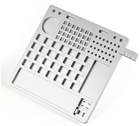 KiiBoom 28 Switches CNC Aluminum Lube Station Switch Opener for Custom Mechanical Keyboard (Silver)