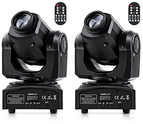 2er 50W RGBW LED Moving Head Disco licht dmx512 8 Muster+Farben Bühnenlicht mit Fernbedienung mischen Auto/Meister-Sklave partylicht für DJ KTV Bar Konzert Hochzeit Weihnachten- Deutsch auf Lager