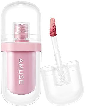 Amuse JEL-FIT TINT 12-Hour Lasting Jelly-Like Texture Moisturizing Lip Stain Vegan in Handy Size for Travel (01 BOKSOONGA JELLY)