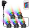 NATPOW Luces para Estanques, luz estanque sumergible, 20W APP Control, LED Sumergibles IP68, 16 Colores Cambiantes con Música, para Piscina/Estanque/Acuario/Patio, telecontrol 2m Profundidad (5 en 1)