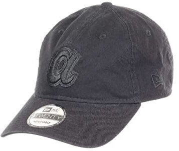 New Era Atlanta Braves MLB Team Black on Black 9Twenty Unstructured Strapback Cap - One-Size