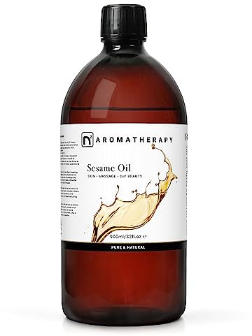 n2 Aromatherapy Sesamöl Kaltgepresst - 900 ml - für Massage, Ayurveda, Haare, Hautpflege
