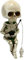 Yundxi Mini Angeln Skelett Figuren Gartenzwerg Figur, HarzGartenfiguren, Miniatur Dekofigur (Skelett)