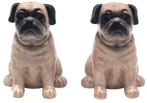 Lesser & Pavey British Designed Salt and Pepper Sets | Salt and Pepper Shaker for All Type of Kitchens | Salt Shaker & Pepper Shaker Perfect for Home or Businesses - Pug