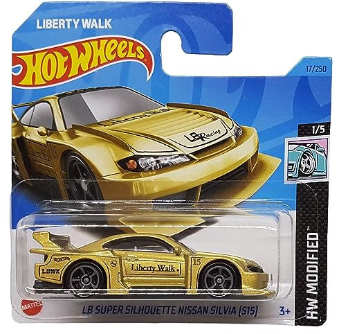 Hot Wheels - LB Super Silhouette Nissan Silvia [S15] - HW Modified 1/5 - HKK47 - Short Card - Liberty Walk LBWK - Gold metallic - Mattel 2023