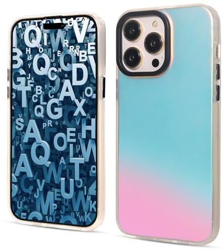 GANGANPRO Case for iPhone XS/X 5.8 Inch Laser Colored Cover Iridescent Bling Protective Soft Silicone Bumper Anti-Scratch PC Back Case