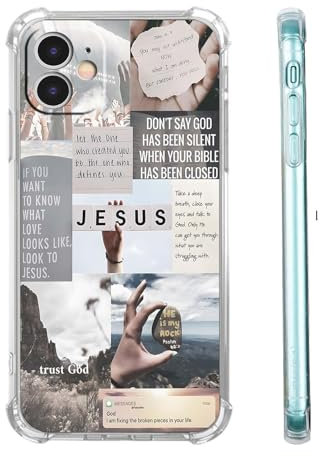 Jesus Quotes Case Compatible with iPhone 11,Christian Bible Verse Case for Women Men,Fashion Trendy TPU Bumper Case for iPhone 11