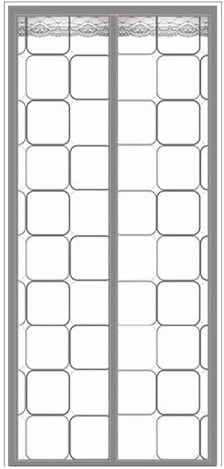 Magnet Thermovorhang Tür 85x195CM, Klettband Panel Isolierung Magnetischer Fliegenvorhang Ohne Bohren Easy to Install, für Haustür Wohnzimmer- A