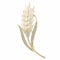Wendalern Strass Weizen Ohr Brosche Pin Gold Opal Weizen Korsage Brosche Elegant Pflanze Blume Brust Brosche Hochzeit Braut Bankett Dekoration Schmuck Für Frauen Mädchen