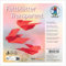Ursus 2536122 - Faltblätter Transparent Rot, 42 g/m², 100 Faltblätter 14 x 14 cm, durchgefärbt