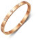 GILIEYER Gold Plated Love Friendship Bracelet, Stainless Steel Cubic Zirconia Bracelet Bangle Cuff Dainty Clover Bracelets for Women Girls (19, Clover-Rose Gold)