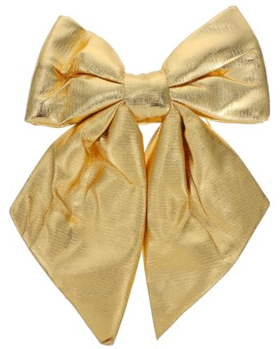 FRCOLOR Große Goldene Weihnachtsschleife Für DIY-Dekoration, Weihnachtsbaum Und Hochzeitsdeko, 26x19cm
